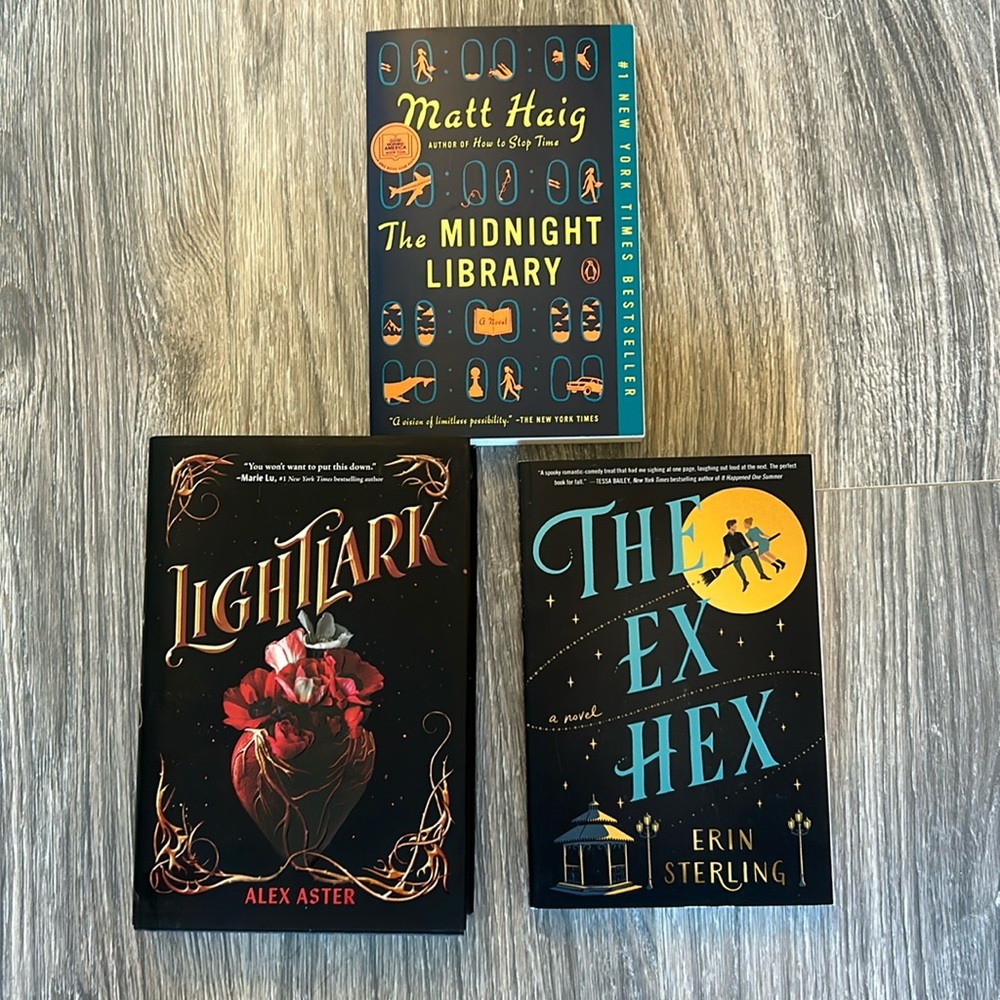 BookTok Book Bundle- NWT Lightlark, The Midnight Library, and The Ex Hex